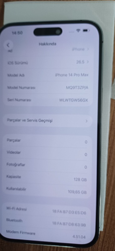 Yenilenmiş IPHONE 14 Pro Max 256GB -Mor( 12 Ay Garantili)-A Grade