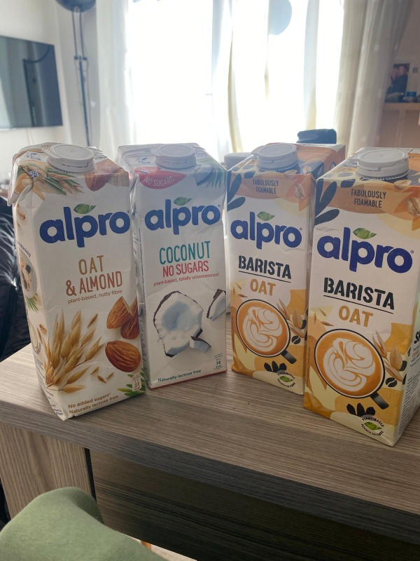 Alpro Yulaf & Badem İçeceği 1lt Laktozsuz Bitkisel Vegan Süt