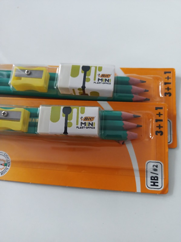 BIC Kurşun Kalem + Silgi + Kalem Traş