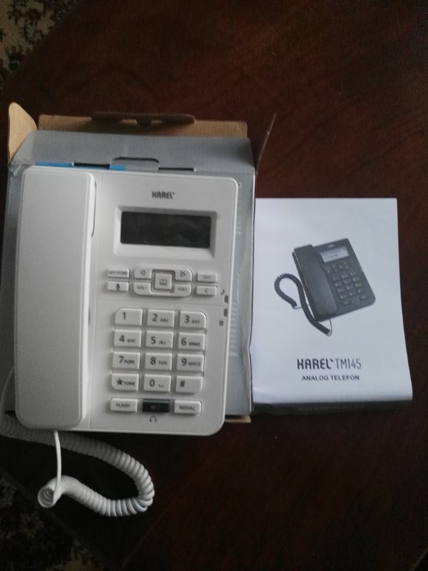 Karel Tm145 Ekranlı Masaüstü Kablolu Telefon Beyaz