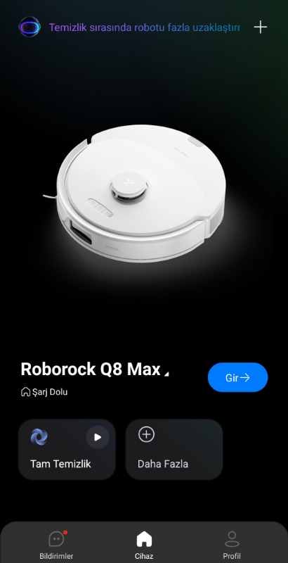 Roborock Vacuum Cleanner Q8 Max Robot Süpürge Beyaz