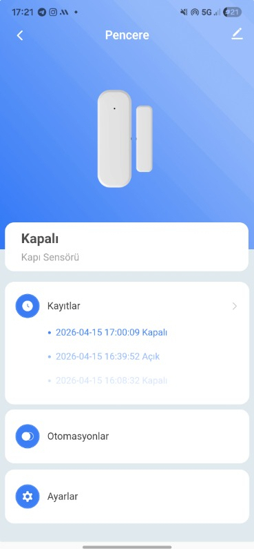 Xenon Smart Akıllı Kapı ve Pencere Sensörü Kablosuz Wi-Fi Ev Güvenlik Sistemi Google Home/Alexa Uyumlu Pencere Kontağı X7502