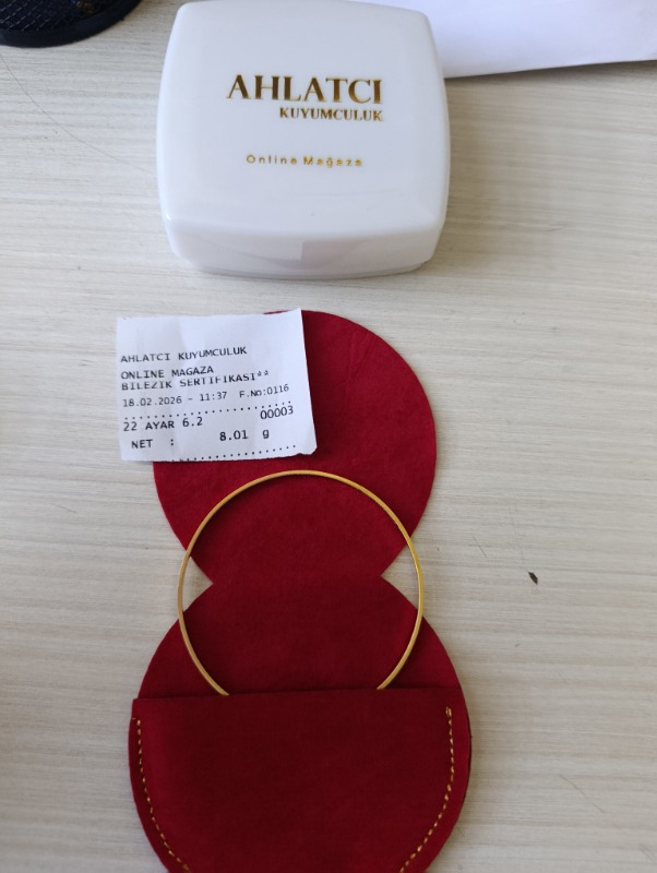 Ahlatcı 8 gr 22 Ayar 2mm Kibrit Çöpü Bilezik