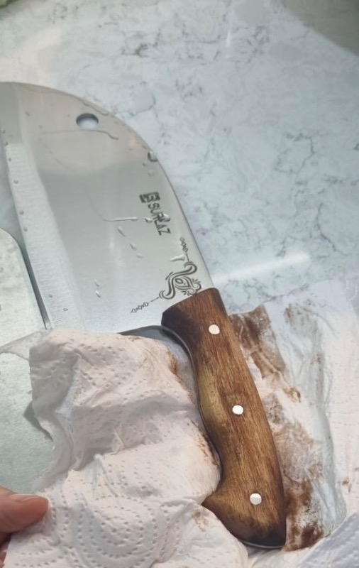 SürLaz Almazan Şef Satırı Kişiye Özel Hediyelik Şef Bıçağı