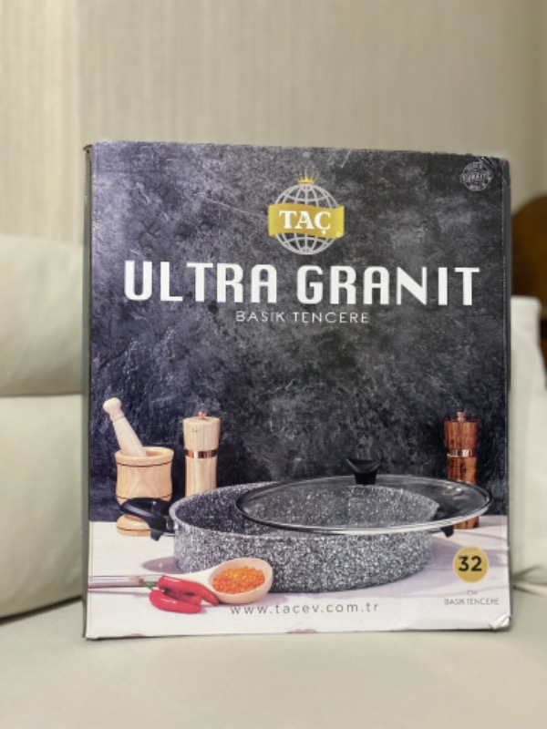 TAÇ-3466 Ultra Granit Basık Tencere 32CM