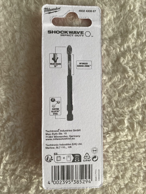 Milwaukee Bits Uç Pz2 90 mm. 1'li Paket Shockwave