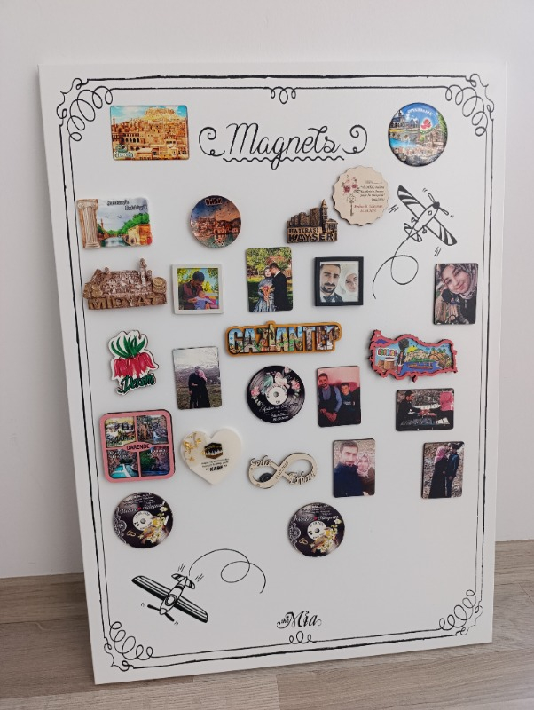 The Mia Beyaz Magnet Panosu 70 x 50 Cm İç ve Dış Mekan Kullanımına Uygun Paslanmaz