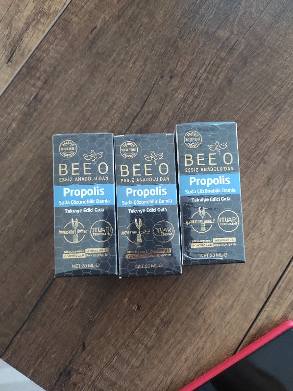 BEE'O 3 adet 20 ml Suda Çözünür Propolis Damla 3x20 ml