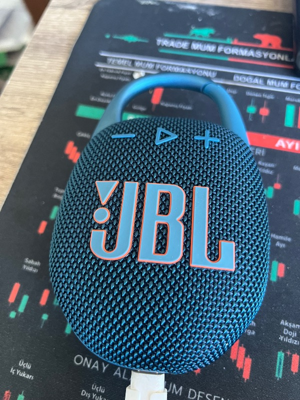JBL Clip5, Bluetooth Hoparlör, IP67, Mavi
