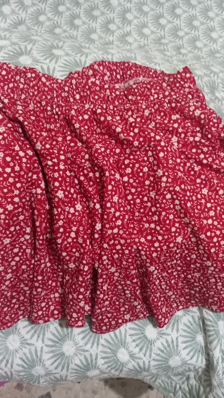 Lela Çiçekli Beli Lastikli Şort Etek Bayan Etek 5864024