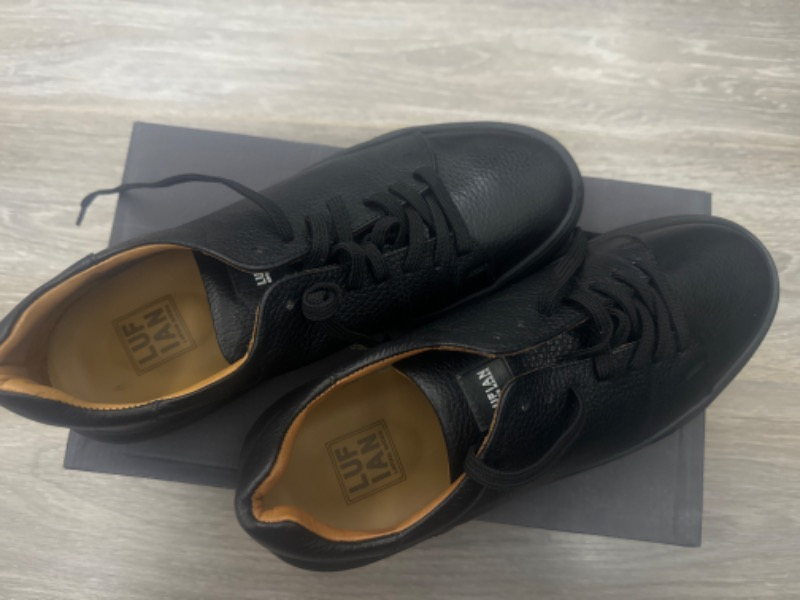 Lufian Tommy Erkek Deri Sneaker Ayakkabı Siyah