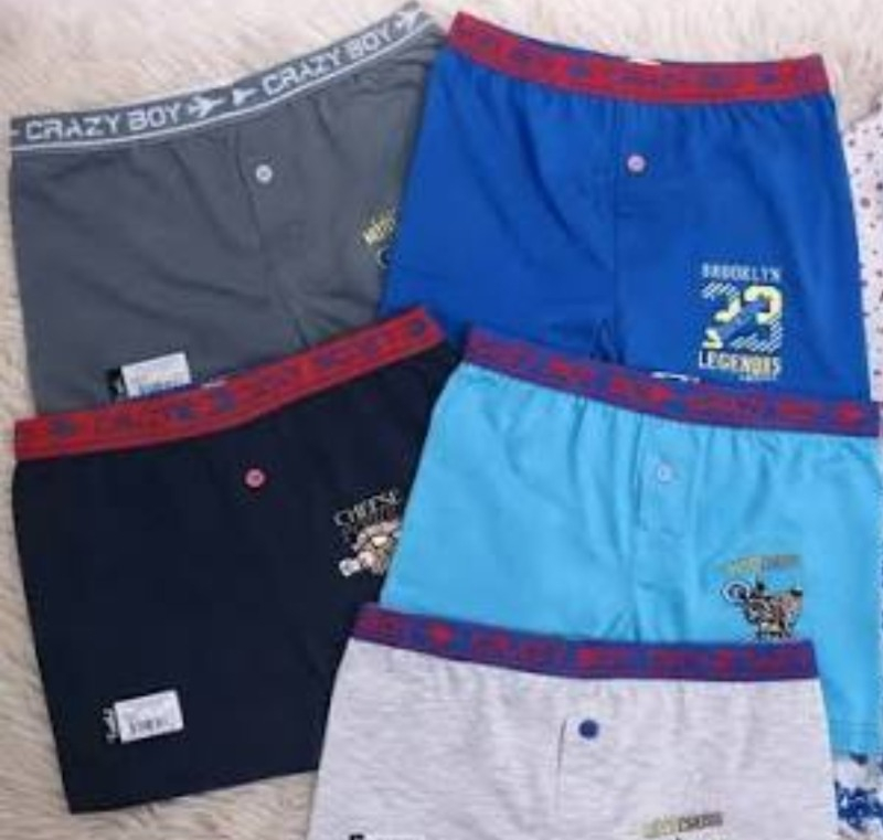 Tutku Erkek Çocuk Elastan Baskılı Boxer 6'lı Paket