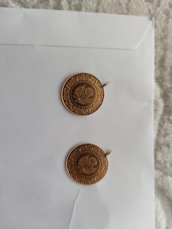 Ahlatcı Sarrafiye 1 Adet Eski Tarihli Yarım Altın