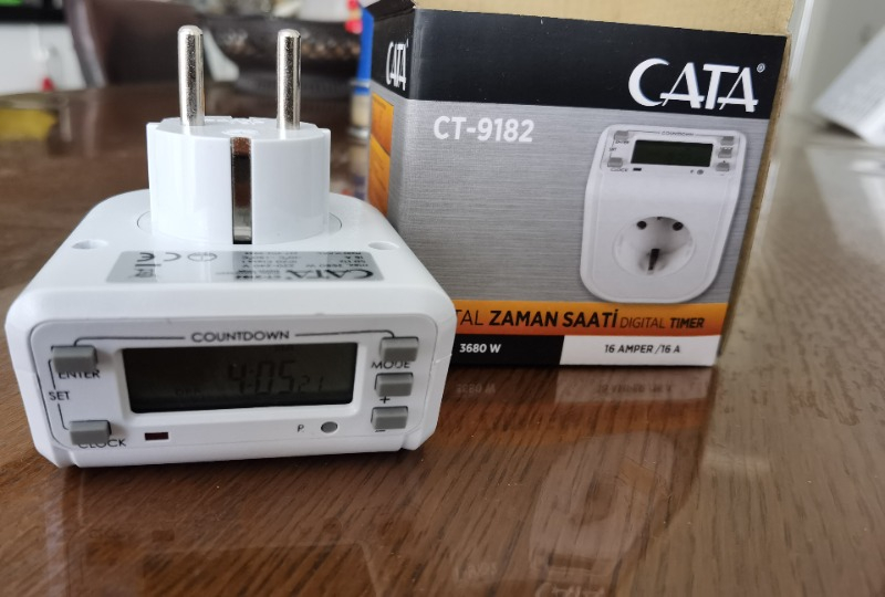 Cata Zaman Ayarlı Dijital Saatli Priz CT-9182 Cata