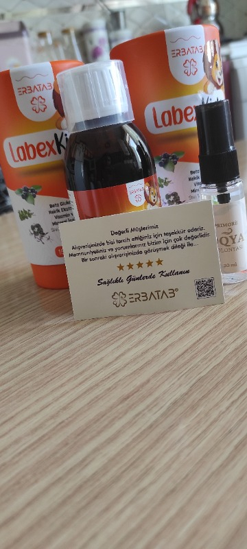 Erbatab Labex Kids Çinko Kekik Beta Glukan Karamürver Çocuk Multivitamin Şurup 150 ML