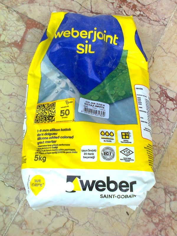 Weber Silikonlu Derz Dolgusu 5 Kg Beyaz