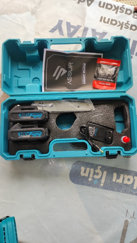 Assur Profesonel Metal Dişli 18V 1.5AH Şarjlı Dal Budama Testeresi