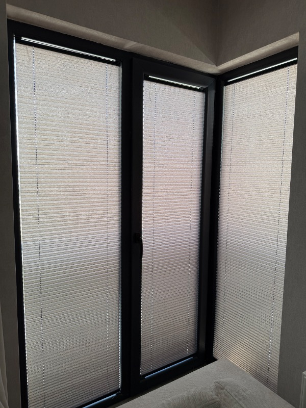 Plised Home Katlanabilir Cam Balkon Plise Perde Antrasit