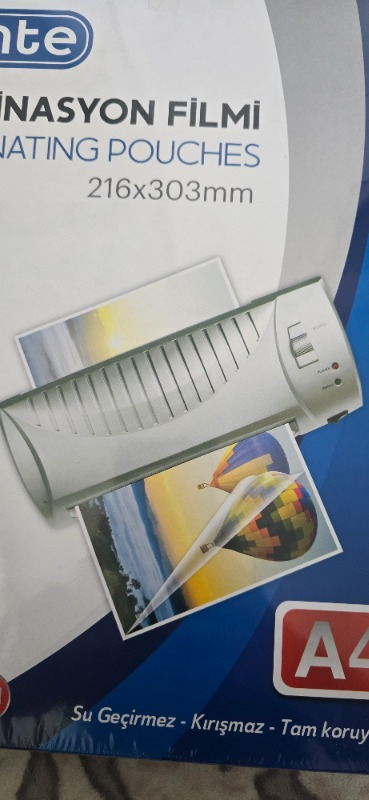 Kraf Laminasyon Filmi Parlak A4 125Mic 100'lü (2124)
