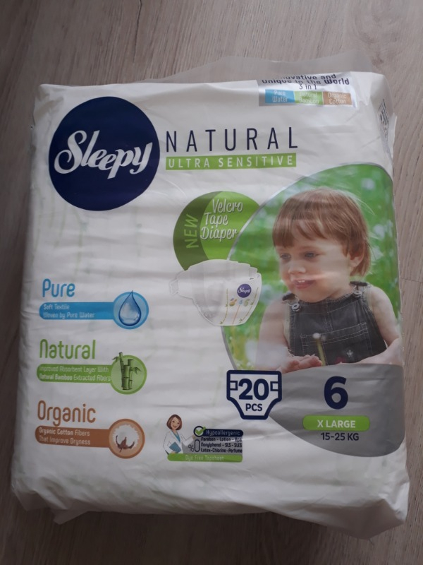 Sleepy Natural Bebek Bezi 6 Beden XL Jumbo Paket 20 Adet