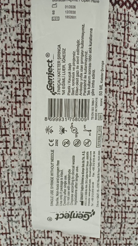 Ayset Beslenme Enjektörü Çam Uçlu Şırınga 60ML 10 Adet
