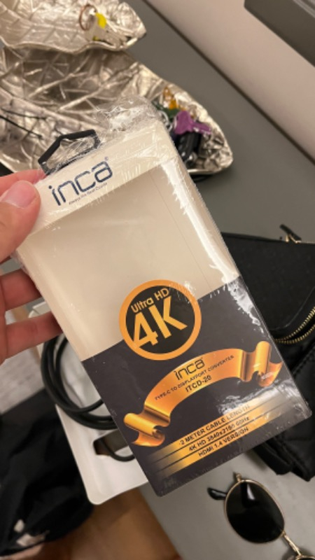 Inca ITCD-02TX Type-C to Display Port Altın Uçlu 4K Kablo 2 m