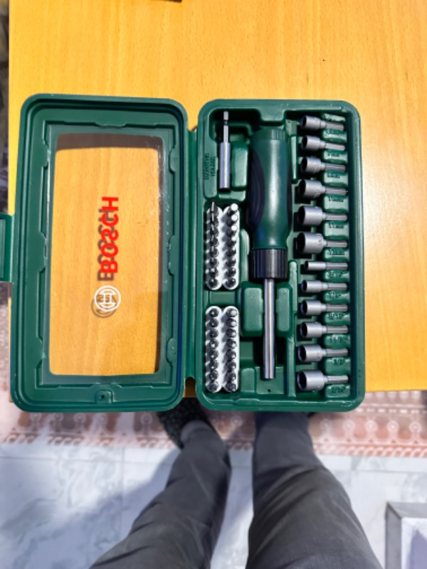 Bosch 46 Parça Tornavida Vidalama Lokma Uçlu Aksesuar Seti - 2607019504