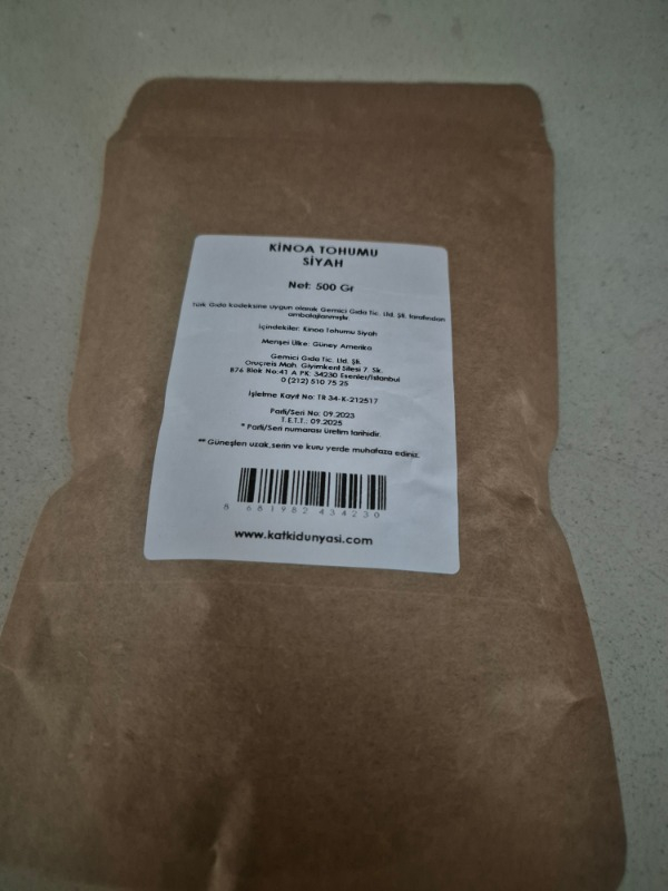 Katkı Dünyası Kinoa Tohumu Siyah 500 gr