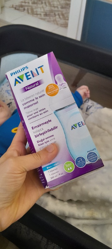 Philips Avent Natural PP Biberon 260 ml 1ay+ Mavi SCF035/17