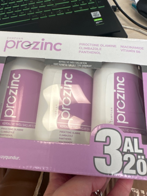 Prozinc Kepek Şampuanı Normal ve Yağlı Saçlar Için Günlük Saç Bakım Şampuanı 3x300 Ml