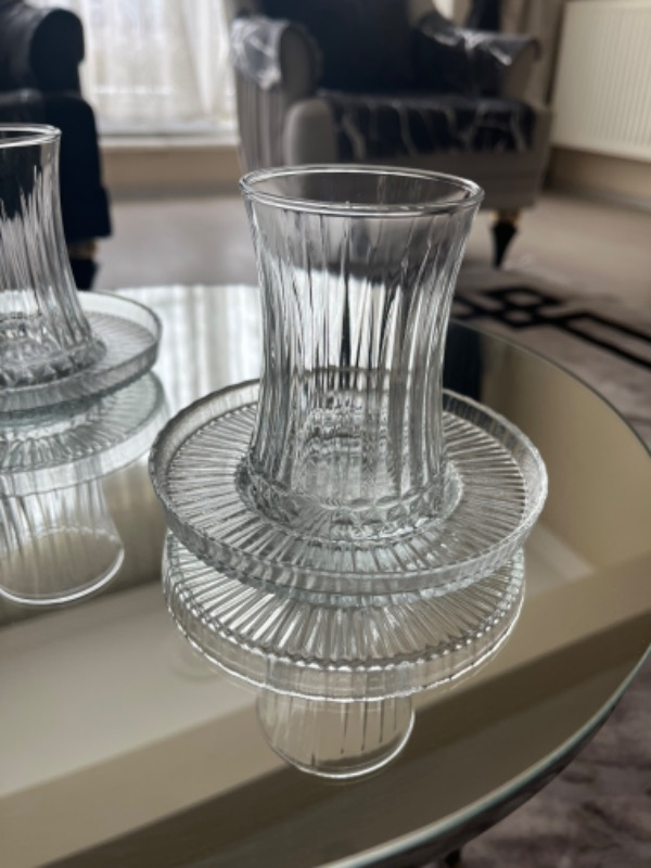 Paşabahçe Elysia Çay Bardağı ve Çay Tabağı Seti 12 Parça