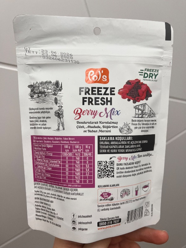 Pol's Freeze Fresh Berry Mix 16 g x 3 Adet