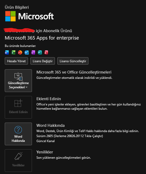 Microsoft Office 365 Lisans Hesabı | 5 PC/Mac | (IOS ve Android)
