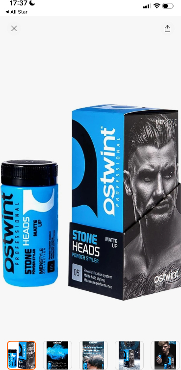 Ostwint Şekillendirici Toz Pudra Wax Matte Up 20 gr Mavi Renkli Güçlü Tutuculuk ve Mat Bitiriş