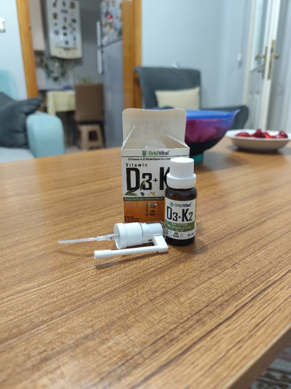 Orbi Vital D3K2 Vitamini Dilaltı Sprey 20,1 ml | 25 mcg D3 Vitamini ve 50 mcg K2 Vitamini