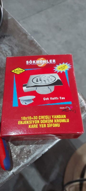 Erol Yer Sifonu Krom Q50 10X10 Yandan