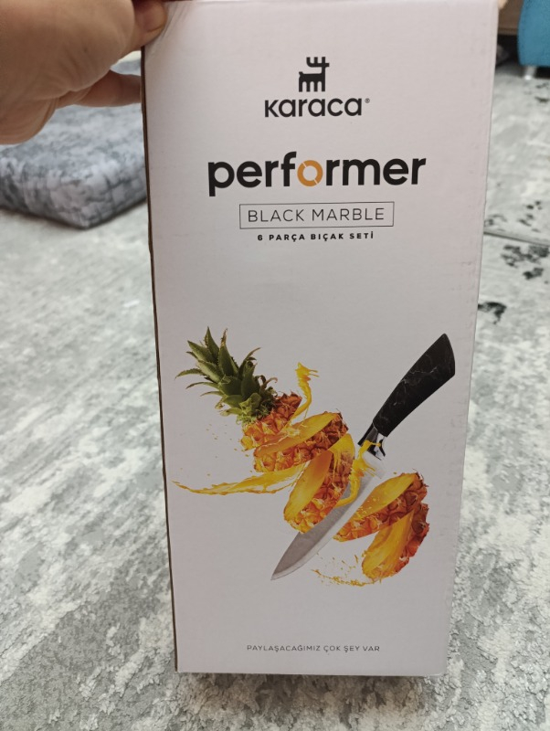 Karaca Black Marble 6 Parça Bıçak Seti