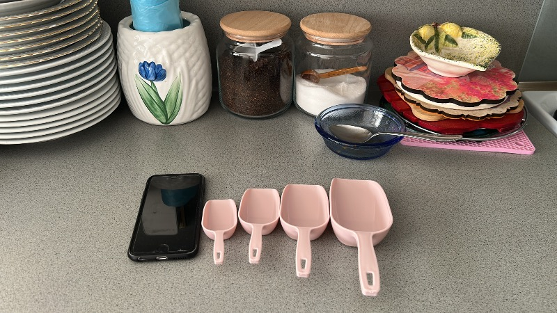 8'li Set Plastik Erzak Kürek Seti Pembe