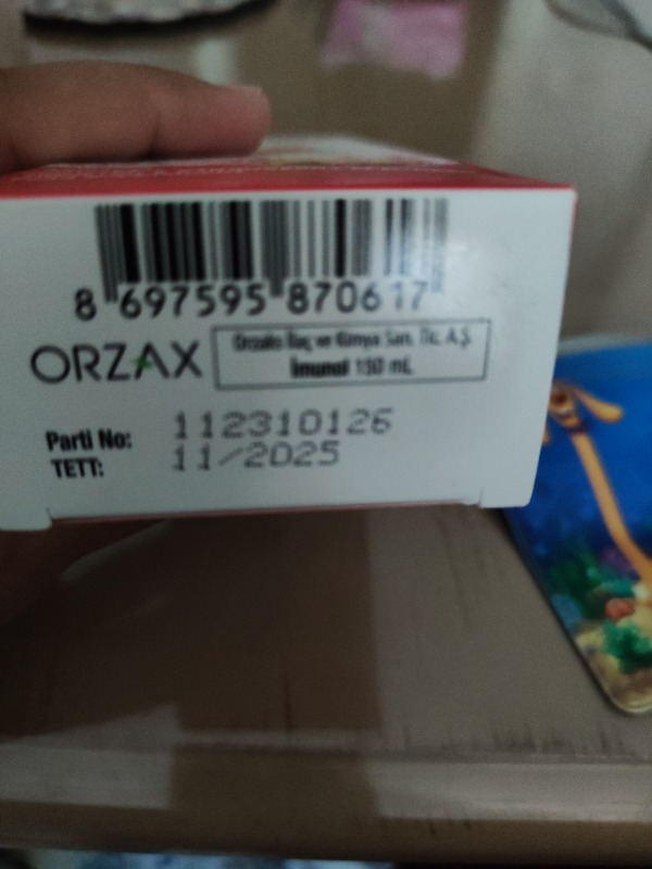 Orzax Imunol Şurup 150 ml