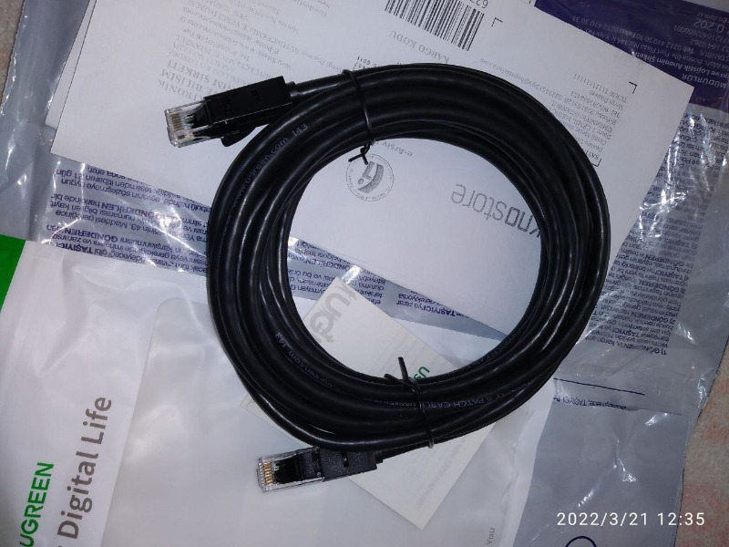 Ugreen CAT6 1000Mbps Ethernet Kablosu 5 Metre