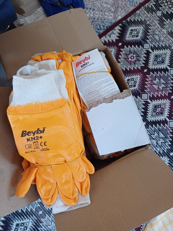 Beybi Pamuk Nitirl PMK KN2 10 Beden  Eldiven 12li Paket EN388 (3121X)