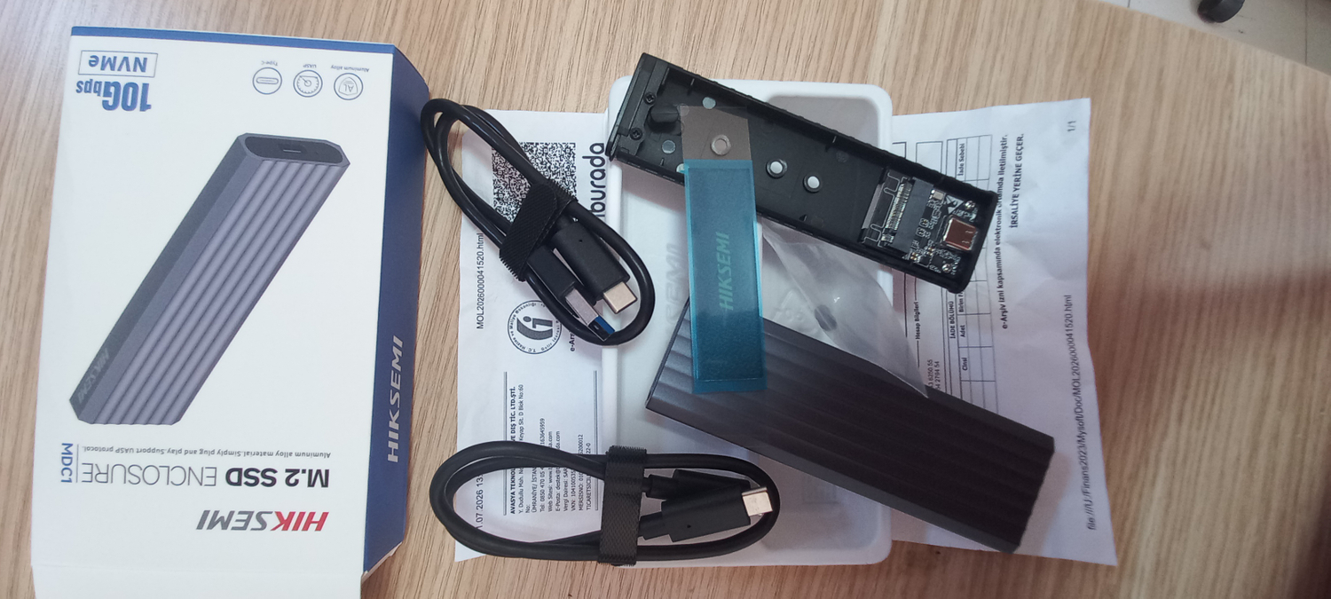 Hiksemi Hs-Hub-Mdc1 1 TB USB3.2 10Gbps M.2 SSD Disk Kutusu Yüksek Hızlı Bağlantı