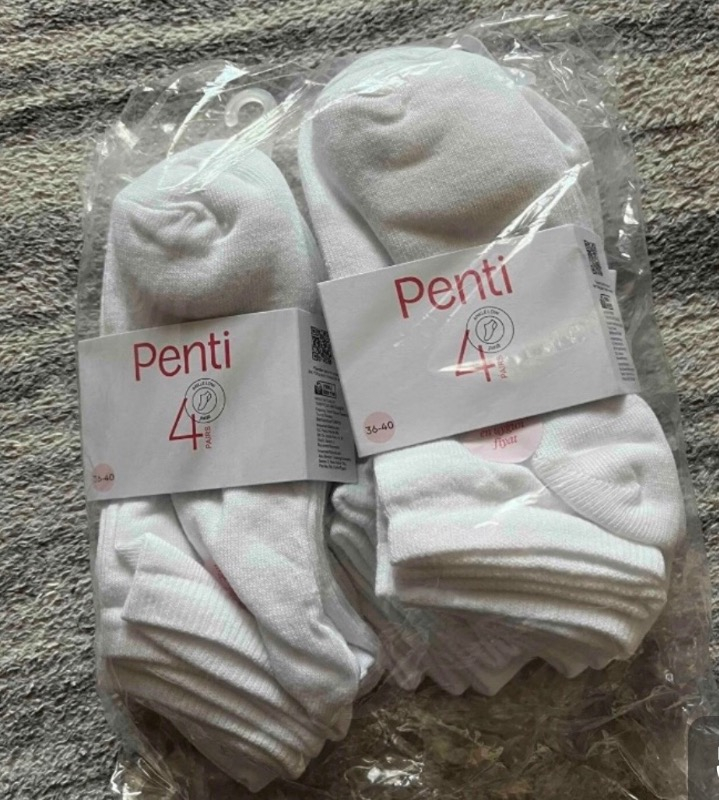 Penti 4 Çift Pamuklu Beyaz Patik Çorap
