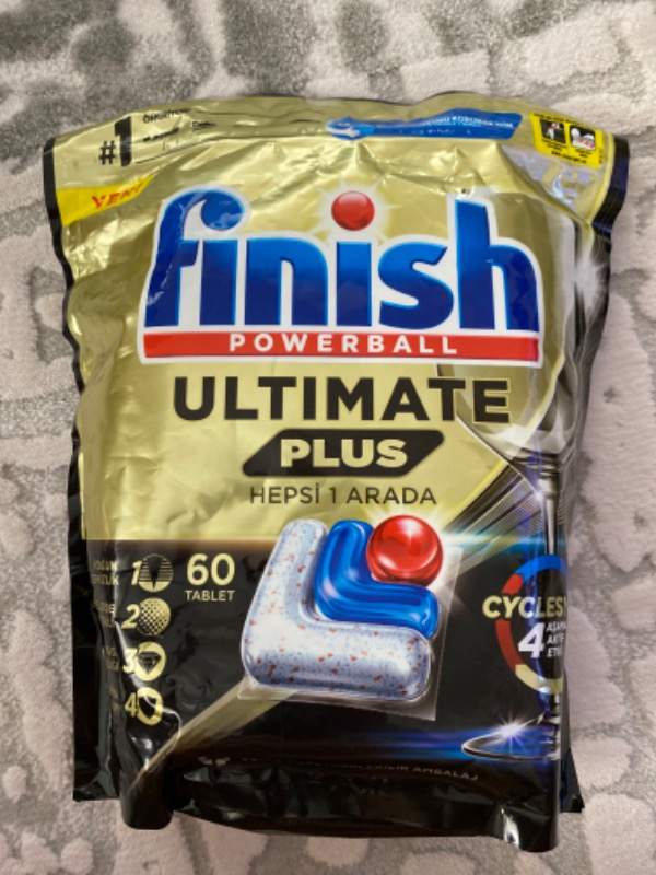 Finish Ultimate Plus 60 Kapsül  Bulaşık Makinesi Deterjanı Tableti (1 x 60 Kapsül)
