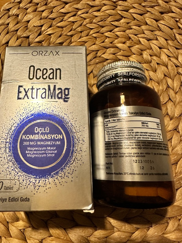 Orzax Ocean ExtraMag Üçlü Magnezyum Kombinasyonu 60 Tablet