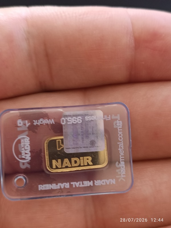 Nadir Gold 24 Ayar Külçe Gram Altın 1 Gr.