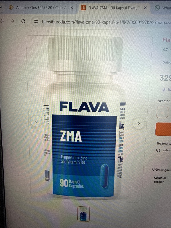FLAVA ZMA - 90 Kapsül