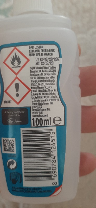 Off Sinek Kovucu Losyon 100 ml Sivrisinek ve Karasineklere Karşı 6 Saat Etkili 2 Yaş Üzeri Kullanım