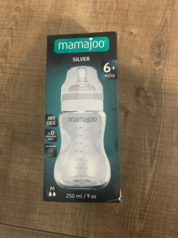 Mamajoo Silver Anti-Kolik Biberon 250 ml, 6 Ay+, Orta Akışlı