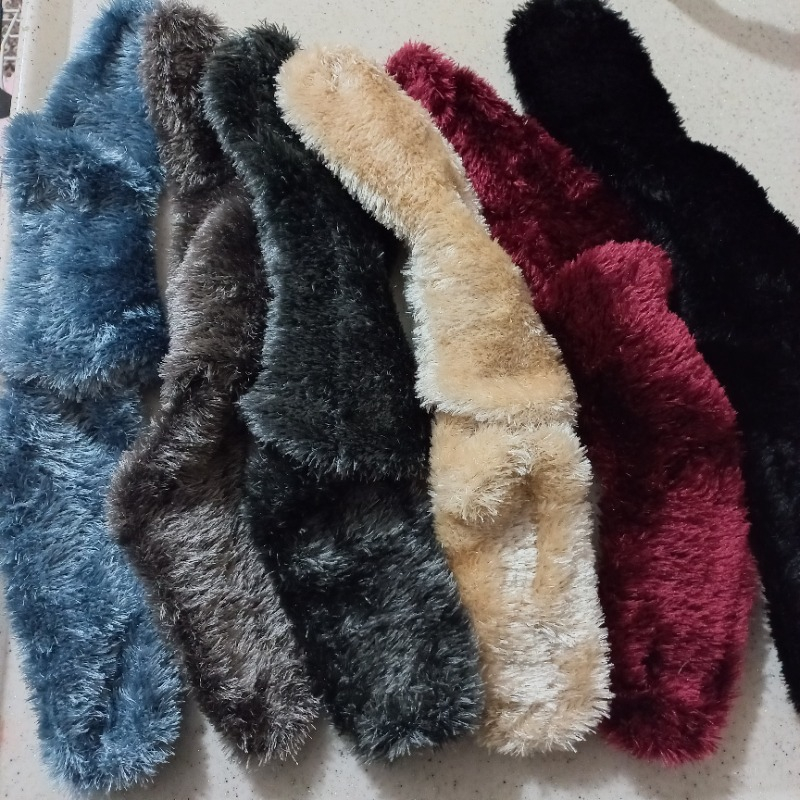 Bayan 6'lı Kışlık Peluş Çorap